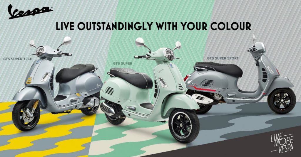 VESPA เสนอ “3 เฉดสีใหม่” แห่งแรงบันดาลใจ จากสกู๊ตเตอร์ตระกูล GTS ให้คุณใช้ชีวิตอย่างไร้ขีดจำกัดไปกับสีสันที่คุณหลงใหล